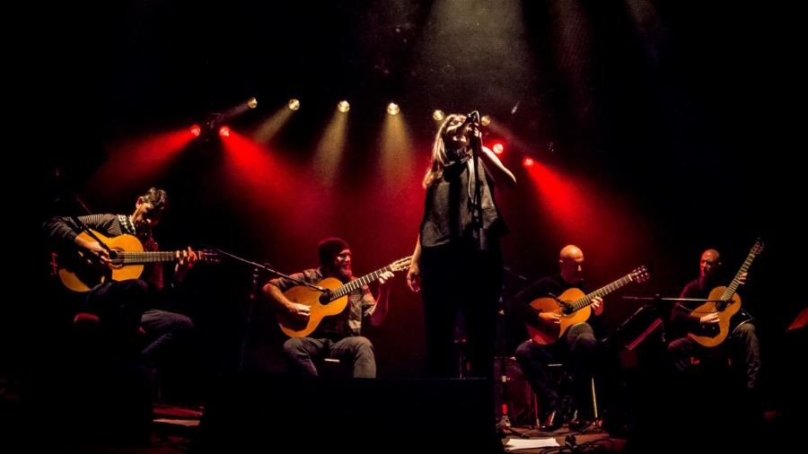 Cuarteto La pa junto a la cantautora Victoria de Raimondo Foto Prensa FACAFF