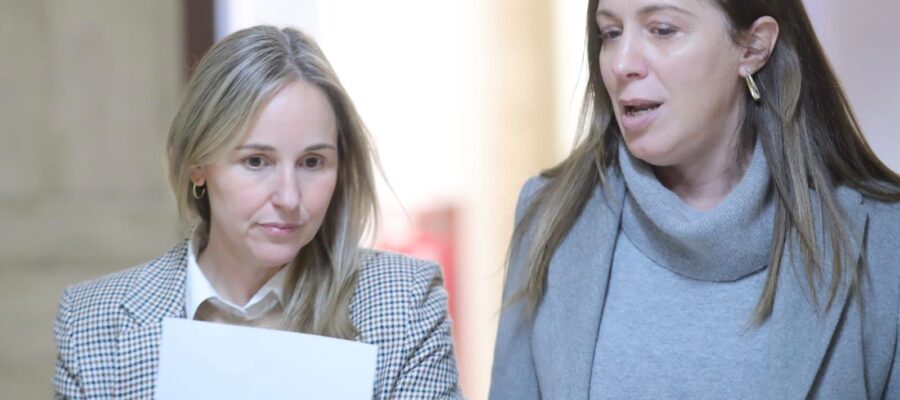 Muzzio acompañada por Vidal, en un encuentro sobre salud mental