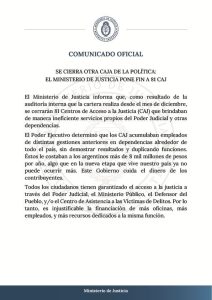 Un comunero denunció el cierre del CAJ de San Cayetano