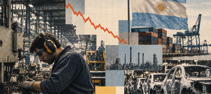 La industria cayó al piso de la recesión y ya está 9,1% debajo de noviembre de 2023