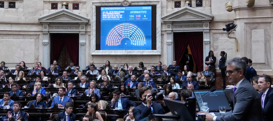 Sesión maratónica: Milei cedió con la Ley de Tierras, pero logró frenar el alivio financiero a deudores